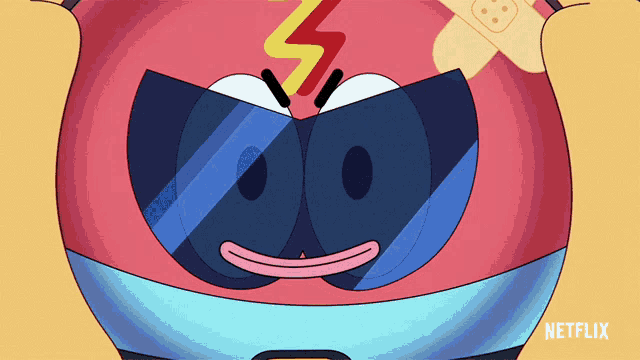 a cartoon character with a lightning bolt on his head and the word netflix on the bottom right