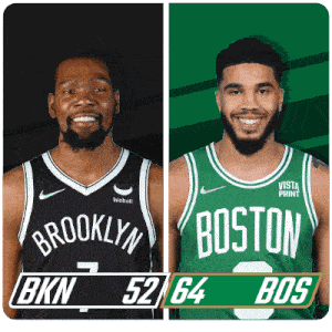 Brooklyn Nets (52) Vs. Boston Celtics (64) Half-time Break GIF - Nba Basketball Nba 2021 GIFs