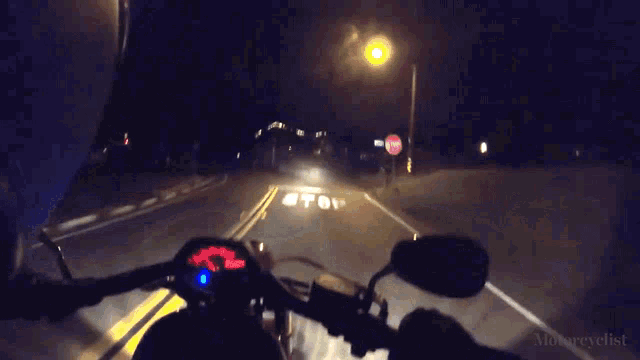 Driving Through The Night On My Motorbike Motorcyclist GIF - Driving Through The Night On My Motorbike Motorcyclist Motorcyclist Magazine GIFs