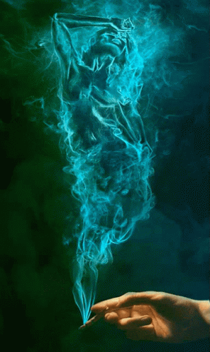 Smoke Woman GIF - Smoke Woman Blue Light GIFs