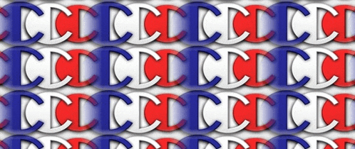 a repeating pattern of red white and blue letters with a white background