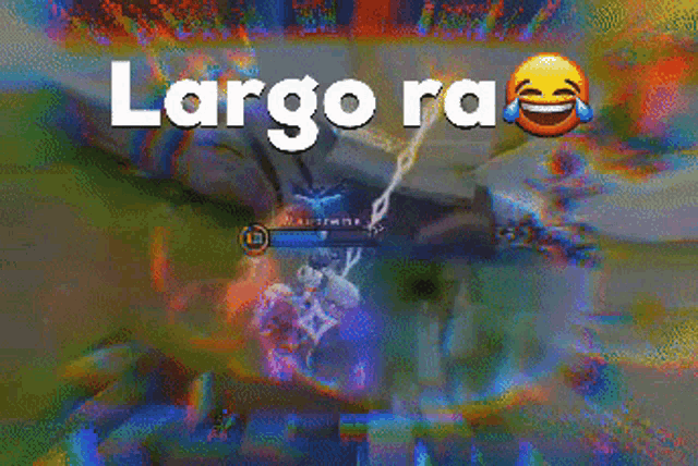 a video game screen with the words largo ra on it .