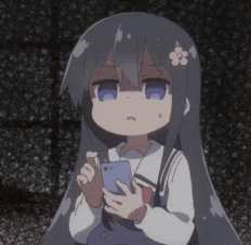a girl with long hair is holding a cell phone in her hands .