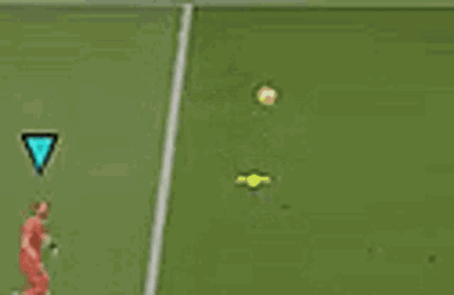 a soccer player is laying on the field with the words foul or fanny on the screen .