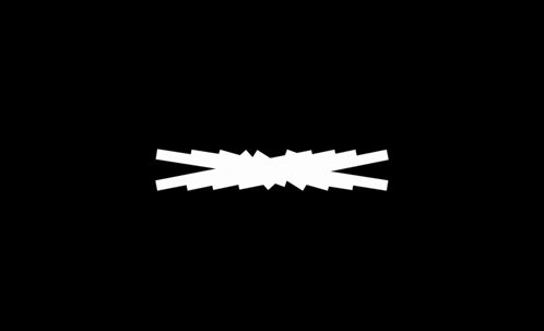 a black background with a white graphic on it