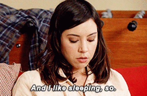 Parks And Rec April Ludgate GIF - Parks And Rec April Ludgate And I Like Sleeping So GIFs