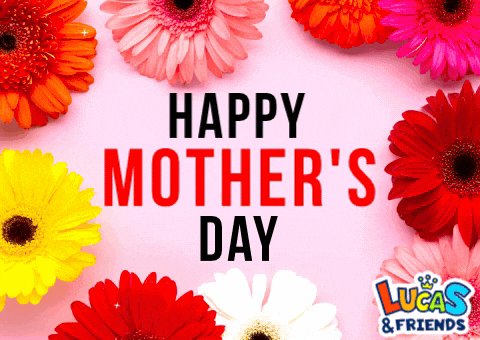 a pink background with flowers and the words " happy mother 's day " on it