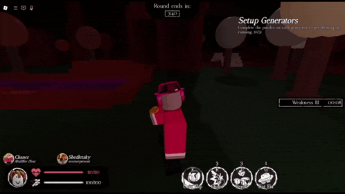 a screenshot of a video game with the words setup generators at the top