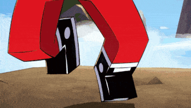 a cartoon drawing of a person 's legs and feet with a red and black outfit