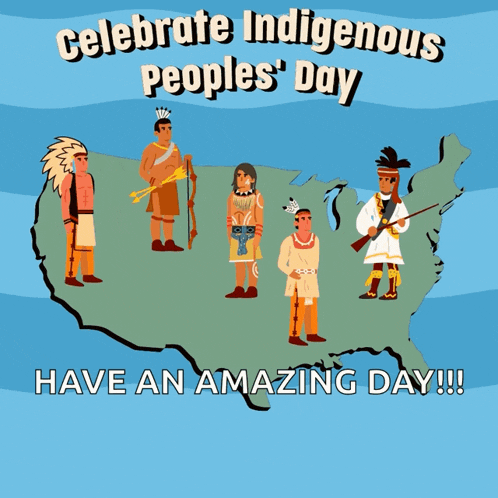 a poster that says " celebrate indigenous peoples day "