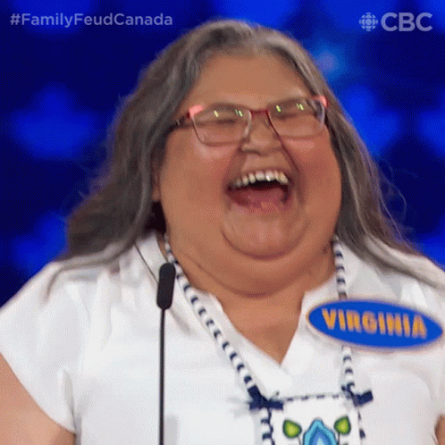 Laughing Virginia GIF - Laughing Virginia Family Feud Canada GIFs