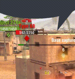 a screenshot of a video game shows a base capture