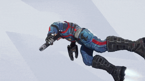a man with a beard is holding a large gun