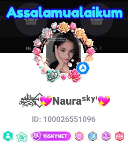 a picture of a woman with the name naura sky on the bottom