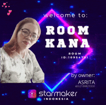 a poster that says welcome to room kana by owner asrita