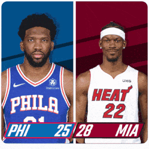 Philadelphia 76ers (25) Vs. Miami Heat (28) First-second Period Break GIF - Nba Basketball Nba 2021 GIFs