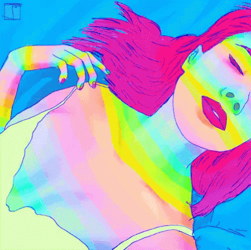 Mujer De Color GIF - Girl Colors Rainbow GIFs