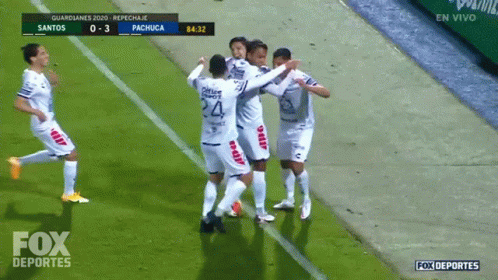 Hug Monterrey Vs Puebla GIF - Hug Monterrey Vs Puebla Teammate GIFs