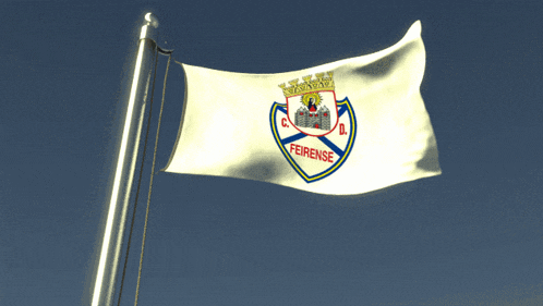 a flag that says feiranse on it is waving in the wind