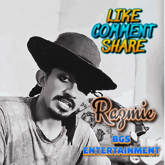 a man wearing a hat with the words like comment share bgs entertainment