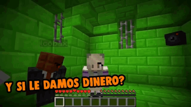 a screenshot of a video game with the words " y si le damos dinero " at the top