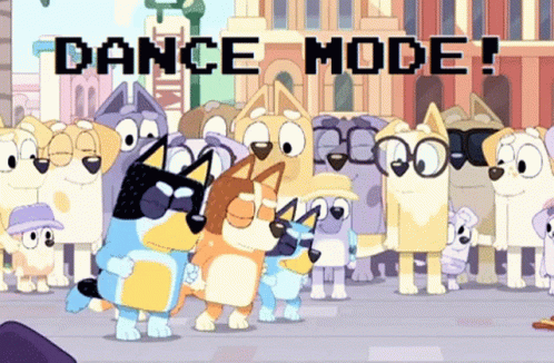 Bluey Dance Mode GIF - Bluey Dance Mode Bandit GIFs