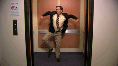When I Get The Elevator To Myself At Work I Be Like... GIF - The Office Andy Dance GIFs