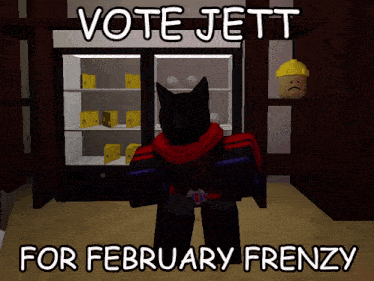 a poster asking people to vote for february frenzy