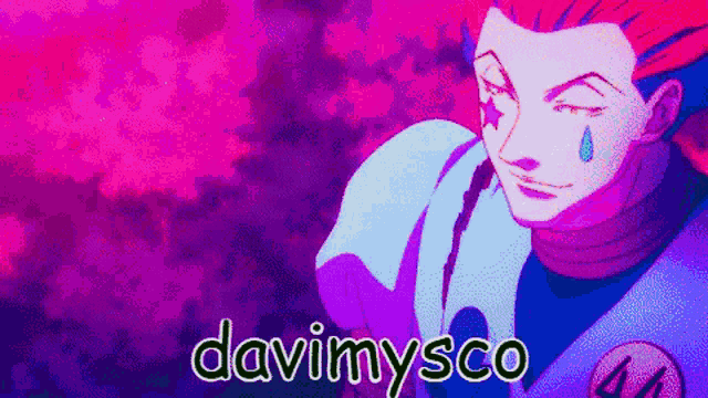 a pixelated image of a man with a tear in his eye and the name davinysco