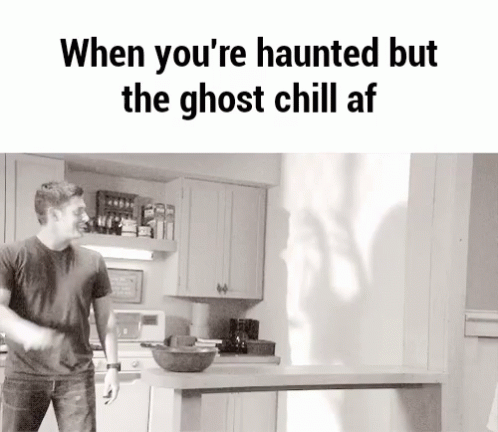 When You'Re Haunted But The Ghost Is Chill Af GIF - Supernatural Ghost Highfive GIFs