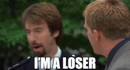 a man says i 'm a loser while another man looks on