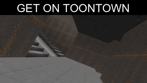 a poster that says " get on toontown " on the top