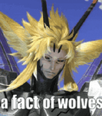 a picture of a robot with the words a fact of wolves