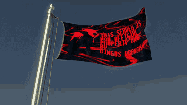 a black and red flag says this server is now off the property owner