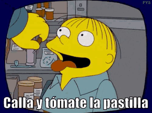 a cartoon character says calla y tomate la pasilla