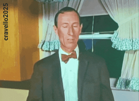 a man in a suit and bow tie is standing in front of a window with the year 2025 written on the bottom