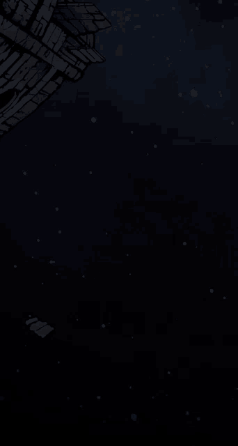 a drawing of a spaceship in the dark
