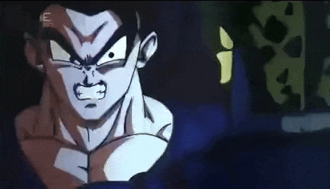 a close up of a cartoon character 's face with an angry look on his face .