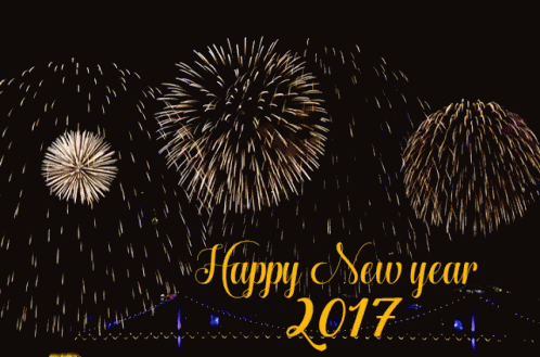 Happy New Year 2017 2017 GIF - 2017 New Years Eve Fireworks GIFs