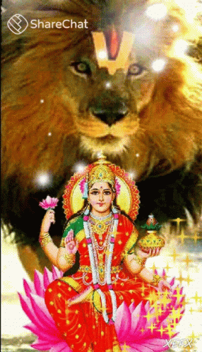 महालक्ष्मी शेर GIF - महालक्ष्मी शेर शुभशुक्रवार GIFs