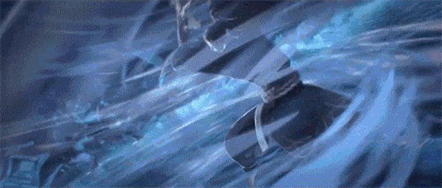 a person is flying through the air in a video game while holding a sword .