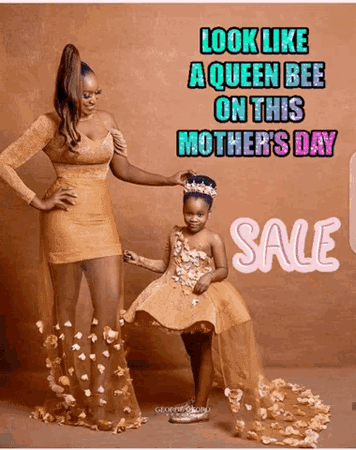 a picture of a mother and daughter on mother 's day sale