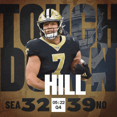 a poster with a football player named hill
