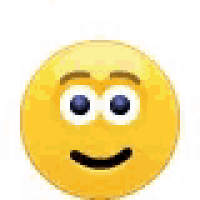 a yellow smiley face with closed eyes and a halo on its head .