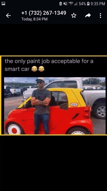 the only paint job acceptable for a smart car is a little tikes car