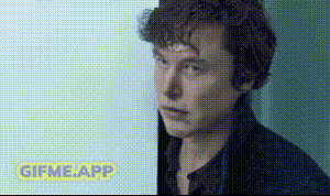 a gif of a man peeking out from behind a wall with the gifme app written on the bottom