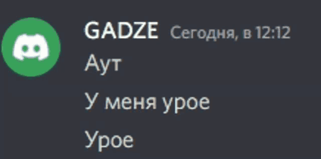 a screenshot of a discord chat with the name gadze