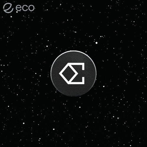 a black circle with a white square in the center is surrounded by stars