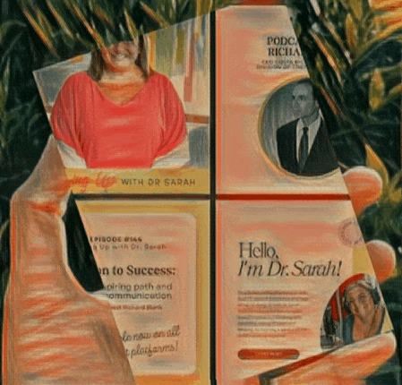 a person is holding a book that says hello i 'm dr sarah