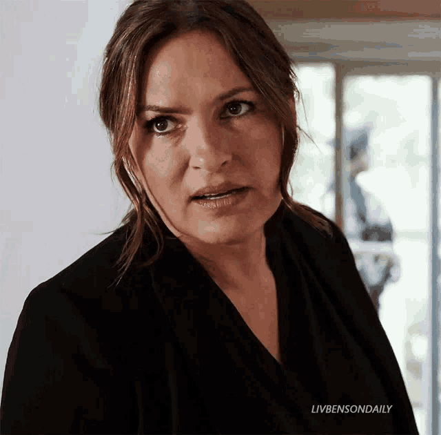 a close up of a woman with the words livbensondaily on the bottom